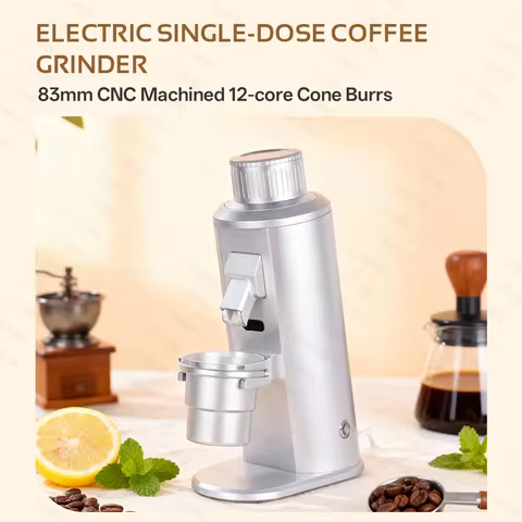 CAFOVO G183C Electric Single Dose Coffee Grinder 250RPM 83mm 12-core Conical Burr Grinder for Espres