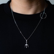 Lucre Stainless Steel Men's Necklace - TRIDENT | Tri sula Poseidon Aquaman Pendant Necklace Original