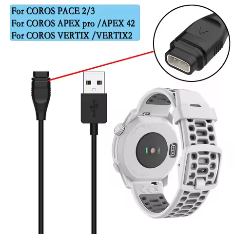 100cm Wire Charger For COROS PACE 2/3 USB Charger Cable Smartwatch Charge Charging Dock For COROS AP