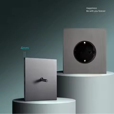 Wall Light Stainless Steel Panel Toggle Switch Vintage Lighting Switch Gray 1-4 Gang 2 Way for Home 