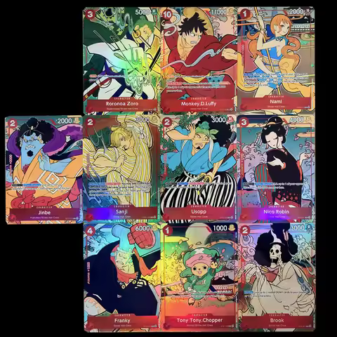 One Piece US One Piece 1st Anniversary Ukiyo-e Usopp Franky DIY Flash Card Monkey D. Luffy Jinbe Nam