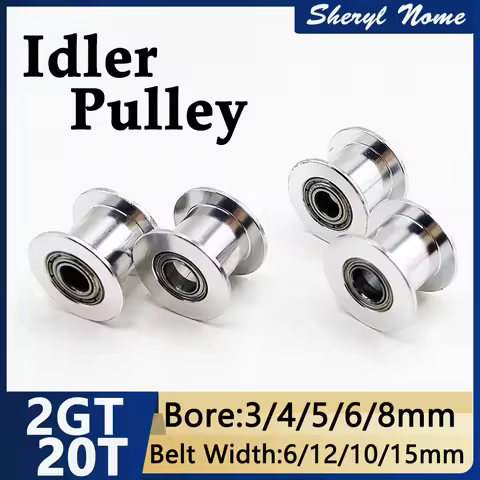 3D printer accessory 2GT synchronous pulley idler pulley GT2 H-type 20 toothed belt bearing