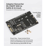 Adaptor Konverter M.2 NGFF SSD ke SATA 2.5 Inch untuk Laptop PC – Upgrade Penyimpanan Mudah