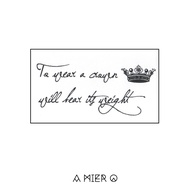 Temporary Tattoo - To wear a crown will bear its weight