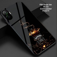 Glossy Glass Softcase hp poco F7 - Kesing hp poco F7 -Casing poco F7 (GM 003)