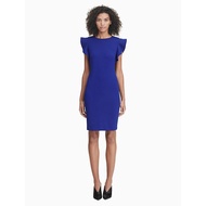 Calvin Klein Ruffle sleeve sheath dress