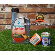 PETRONAS Sprinta F700 /PETRONAS Sprinta F500 Engine Oil Minyak Hitam  15W-50 15W50 Semi Synthetic 4T