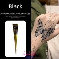 MAGICIAN1BH Henna Tattoo Cream, Easy-To-Use Semi-permanent Henna Paste Cone, Henna Tattoo Cream Temp