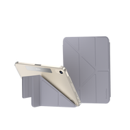 SwitchEasy魚骨牌 Origami Nude iPad mini 8.3吋多角度透明保護套(皮革內襯)/ 阿拉斯加藍