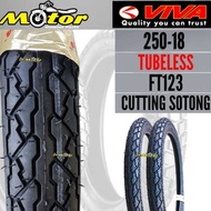 VIVA FT123 TYRE RXZ TUBELESS TAYAR BUNGA SOTONG DUNLOP 250-18 TIRE 250X18 2.50-18 FT 123 TUBED TIUBL