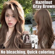 Monsoon+ Hazelnut gray-brown hair dye hair colour dye rambut bleach hair hair dye natural hair dye h