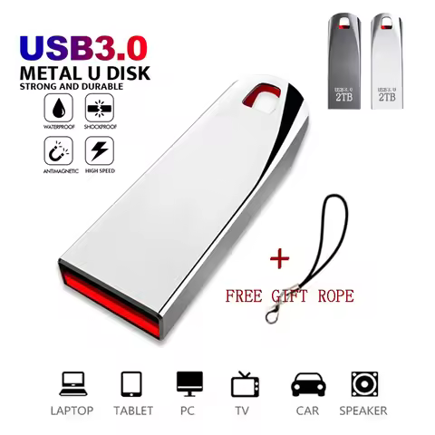 High Speed Memory USB 3.0 Flash Drive 2TB Pendrive Waterproof Pen Drive Flash USB 1TB Metal Cle USB 
