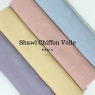 Shawl Chiffon Voile Shawl Chiffon Aritachi Selendang Chiffon Voile Shawl Plain Shawl Raya 2025