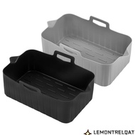 LEMONTRELQAT Air Fryer Basket, Reusable Silicone Air Fryer Baking Tray, Rectangle Silicone Air Fryer