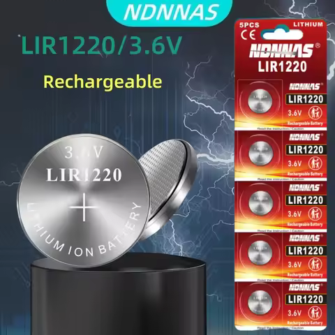 5-6.0PCS LIR1220 3.6V Genuine Rechargeable Coin Cell Patch Transposon New Original Lithium-ion Butto