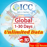 ICC_Global 1-30 Days Unlimited Data SIM Card (Can top up reuse)
