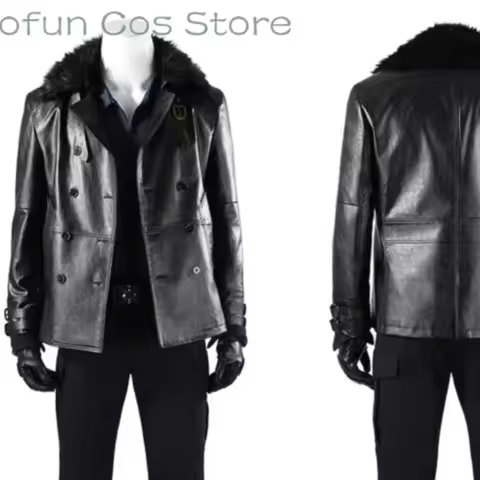 MoMoKo Cos Store Re9 REQ Leon Cosplay Wig Evil Requiem Leon Reon Trench Jacket Coat Scott S. Kennedy