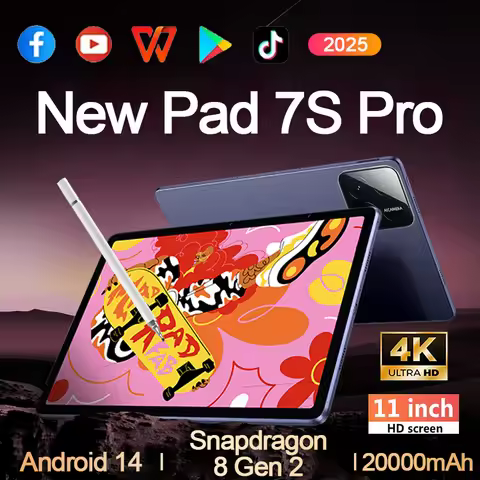 Pad 7S Pro Tablet Tab Original 11 inch Android 14 Global Version Snapdragon 8 Gen 2 22GB+2TB PC 5G D