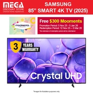 SAMSUNG UA85U8000FKXXS 85" CRYSTAL UHD 4K U8000F SMART TV | Free WMT | Free $300 Mooments Redeem Sam