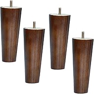Set of 4 Sofa Feet,Solid Wood Furniture Replacement Leg,M8 Bolts,Wooden Kitchen Cabinet Feet,Table L
