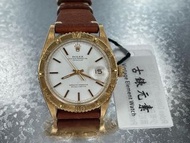 Rolex Datejust TOG YG 1625 爬山虎．少有白粉面．早期金圈 黑瑪瑙字釘．靚殼