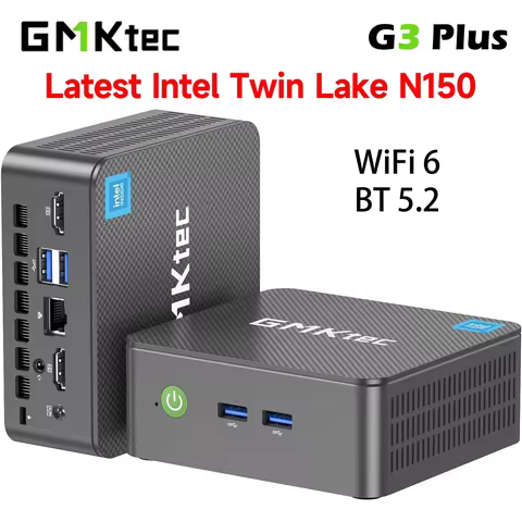 GMKtec G3 PLUS MINI PC Updated Version Twin Lake N150 Windows 11 Pro DDR4 M.2 2280 NVMe SSD PCIE 3.0