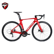 TWITTER/ Zhuite R10 carbon fiber road bike full hidden inner track disc brake road bike racing bike