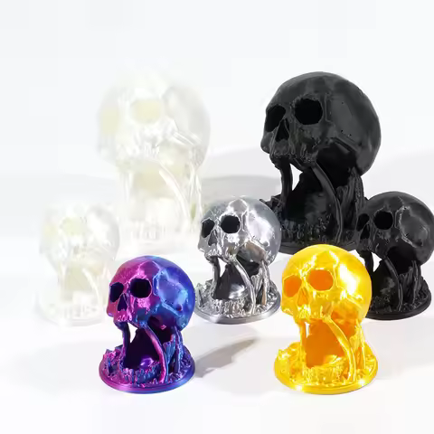 Skull Dice Tower 3D Printed DND Dice Rolling Tower Random 7PCS D20 Dice Set Included Tabletop Rolepl