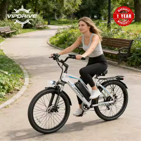 VIPDRIVE Urbanite 1.2 Adult Electric Bike, 750W Peak Power, 48V 7.8Ah Battery, 26-inch Tire, UL 2849
