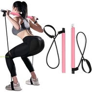 DELMER Pilates Sticks, With Ab Roller Pilates Bar Kit