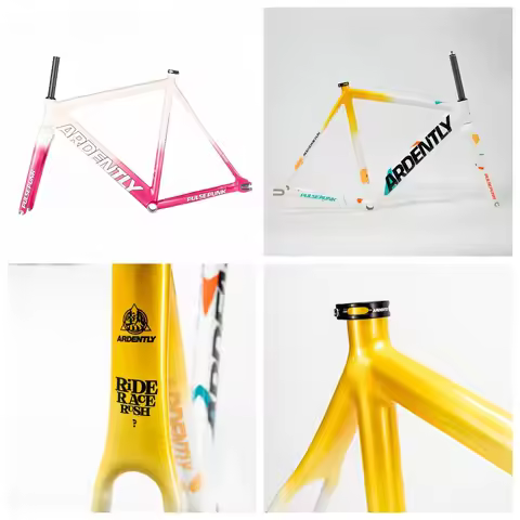 700C Track Fixie Bike Frameset with 6069 Aluminum Frame and Full Carbon Fork