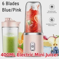 400ml Portable Blender USB Blender Electric Juicer Smoothie Blender Mini Food Processor Personal Ble