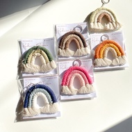 GANTUNGAN Wedding Souvenirs macrame Rainbow keychain/Rainbow macrame keychain/ Unique keychain/ wedd