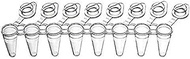 Labcon 1141N55CS, 3921-550-000-9 PurePlus Real Time 8-Well PCR Tube Strip with White Well and Optica