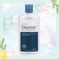 250 ml. Restoria Discreet Colour Restoring Cream ครีมแต่งผมดำ เรสโตเรีย 250 มล. เปลี่ยนสีผมขาวคืนสู่