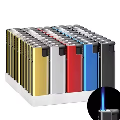 Outdoor Windproof Direct Injection Blue Flame Lighter,Cigarette Lighters for Smokers,Camping Ignitio
