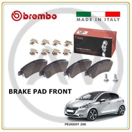 BREMBO Peugeot 208 1.6 VTi Front Rear Disc Brake Pad