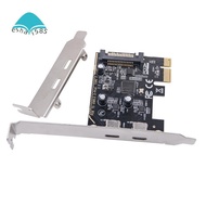 PCIE to Dual Type C Expansion Card PCI-E X1 to 2-Port TYPE-C USB 3.2 GEN1 5Gbps Convert Card ASM1042