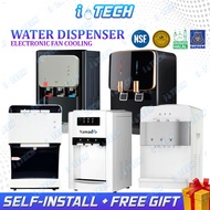 I-TECH Water Dispenser Hot Normal Cold 3 Suhu Penapis Air - 4 Halal Filter - Electronic Fan Cooling 