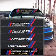 130*21cm Vinyl Car Front Windshield Emblem Sticker Auto Window Decorative Badge Decal for BMW Perfor
