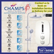 Champs Legend DC Booster Pump Instant Water Heater with Rain Shower Set [Optional : Basic Installation]