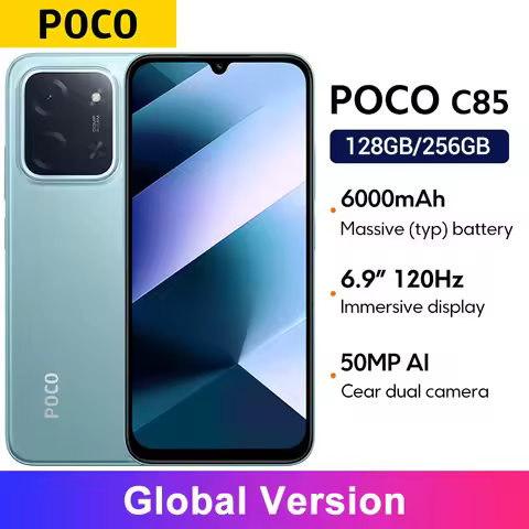 Global Version POCO C85 Smartphone 6.9" Dot Drop display 50MP Camera 6000mAh battery 33W Helio G81-U