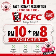 【24HRS 🇲🇾】KFC Voucher RM10 + RM8 – Instant Redemption | Malaysia OTP Use Only