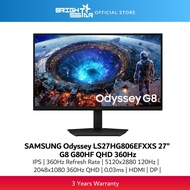 SAMSUNG Odyssey LS27HG806EFXXS 27” G8 G80HF QHD 360Hz