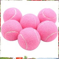 6Pcs Pack Pink Tennis Balls Wear-Resistant Elastic Training Balls 66mm Ladies Beginners Practice Ten