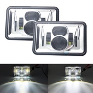 4x6 Inch LED Headlights H4 For Peterbilt Rectangular Headlights 379 378 357 6x4" inch Rectangular Pr