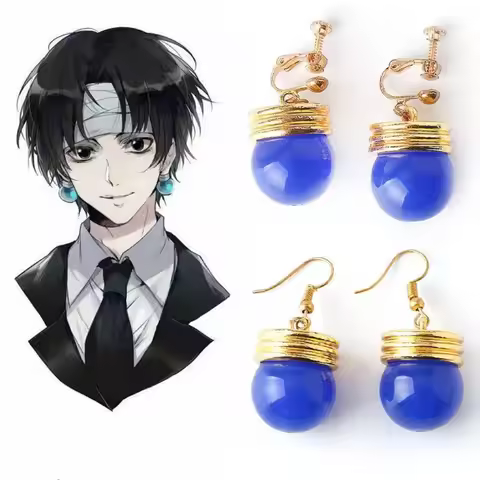 Anime HUNTERES x HUNTERES Earrings Cartoon Chrollo Lucilfer Cosplay Costume Prop Earring Jewelry Cut