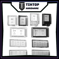 TIKTOP Switch Socket Cover Single Double Triple Quadruple Waterproof Bathroom Toilet Door Bell Protection Box Socket