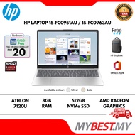 HP Laptop 15-fc0951au / 15-fc0963au - Gold/Silver (AMD Athlon 7120U / 8GB D5/ 512GB SSD / AMD RADEON
