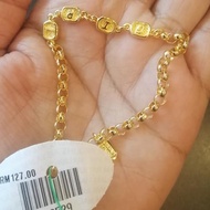 ORIGINAL ZHULIAN Rantai Kaki Budak saduran emas 999 atau 24k by Zhulian AL5011